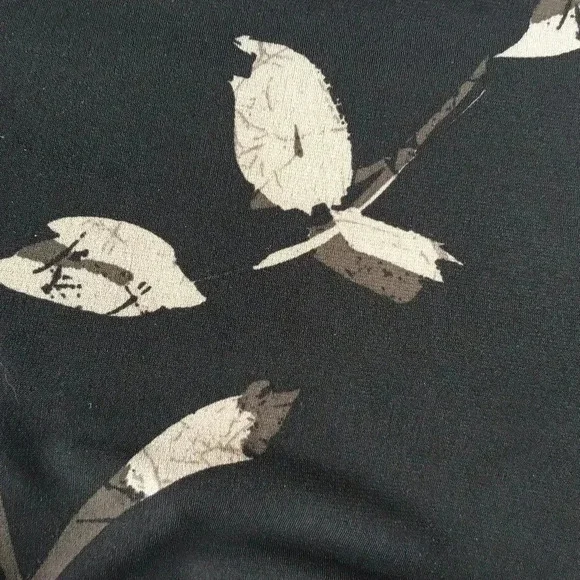 Clara Sun Woo open shoulder tunic black floral asymmetrical hem Size M - Picture 4 of 9